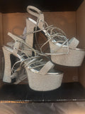 Brand new never worn rhinestone platform butterfly